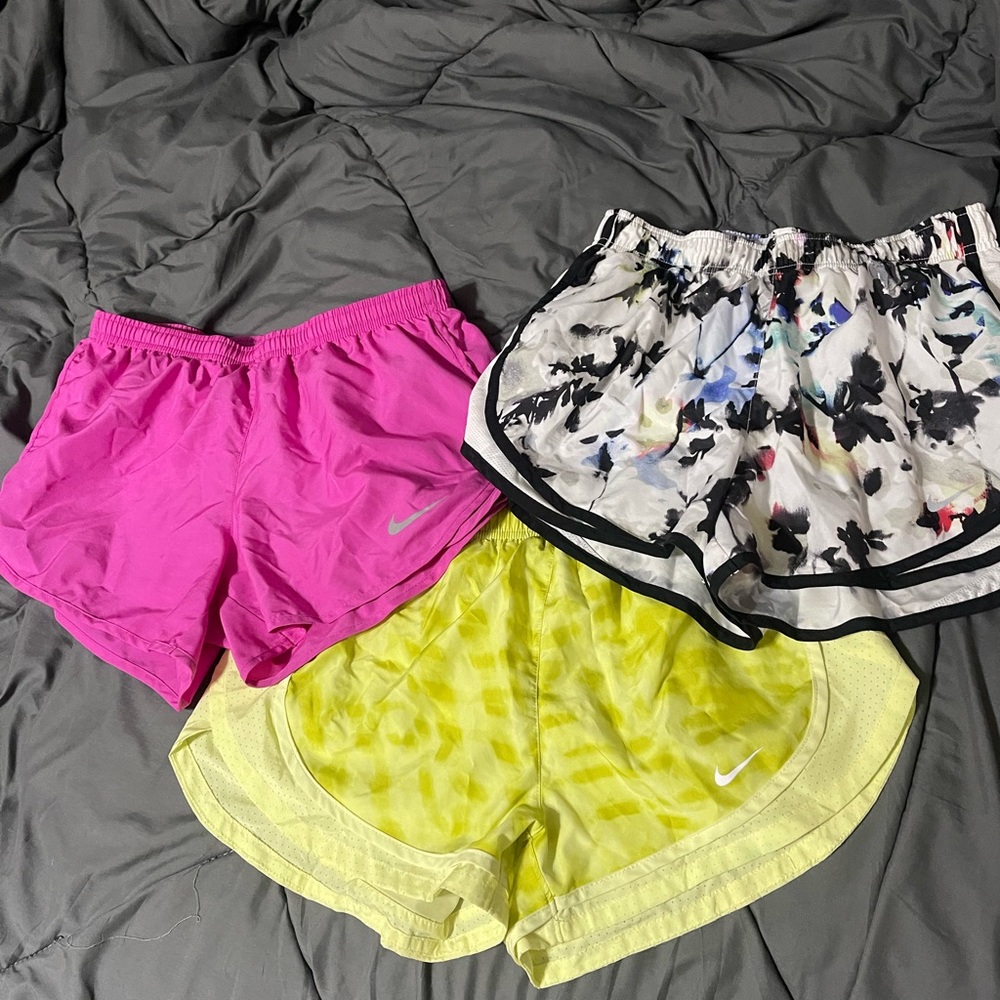 Three pairs Nike Dri Fit Shorts